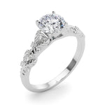 Exquisite 14kt White Gold Engagement Ring with Peg Head Setting - Style 