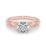 Exquisite 14kt White Gold Engagement Ring with Peg Head Setting - Style 