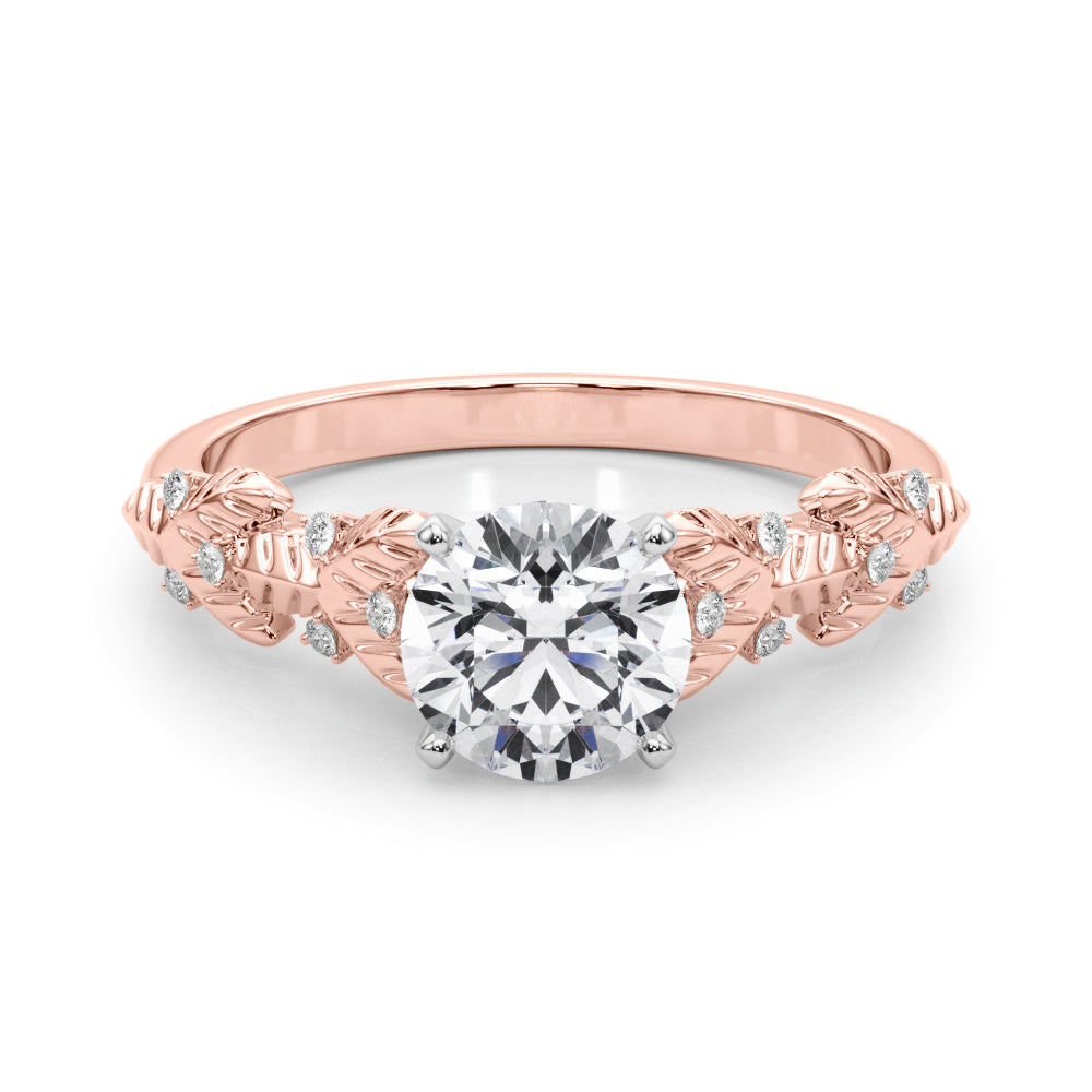 Exquisite 14kt White Gold Engagement Ring with Peg Head Setting - Style 