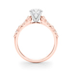 Exquisite 14kt White Gold Engagement Ring with Peg Head Setting - Style 