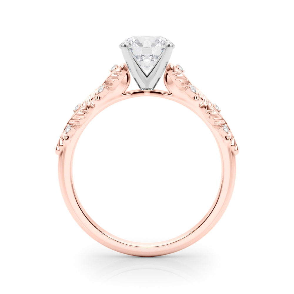 Exquisite 14kt White Gold Engagement Ring with Peg Head Setting - Style 