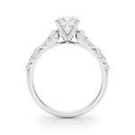 Exquisite 14kt White Gold Engagement Ring with Peg Head Setting - Style 
