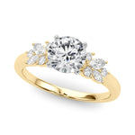 Exquisite 14kt White Gold Engagement Ring with Peg Head Setting - Semi-Mount with 1/3 ct tw SI1-SI2, G-H Diamonds