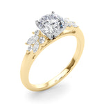 Exquisite 14kt White Gold Engagement Ring with Peg Head Setting - Semi-Mount with 1/3 ct tw SI1-SI2, G-H Diamonds