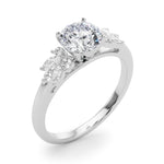 Exquisite 14kt White Gold Engagement Ring with Peg Head Setting - Semi-Mount with 1/3 ct tw SI1-SI2, G-H Diamonds