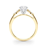 Exquisite 14kt White Gold Engagement Ring with Peg Head Setting - Semi-Mount with 1/3 ct tw SI1-SI2, G-H Diamonds