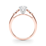 Exquisite 14kt White Gold Engagement Ring with Peg Head Setting - Semi-Mount with 1/3 ct tw SI1-SI2, G-H Diamonds
