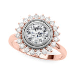 Exquisite 3/4 CT Round Center Engagement Ring in 14kt White Gold
