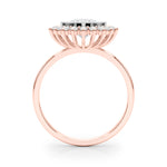 Exquisite 3/4 CT Round Center Engagement Ring in 14kt White Gold