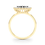 Exquisite 14kt White Gold Oval Engagement Ring Setting - 3/8 ct tw SI1-H Diamonds
