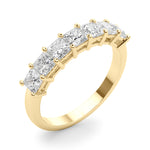 7-Stone Princess Cut Shared Prong Eternity Band Ring