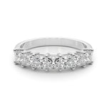 7-Stone Princess Cut Shared Prong Eternity Band Ring