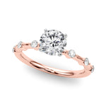 Elegant 14kt White Gold Semi-Mount Diamond Ring - STYLE 