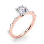 Elegant 14kt White Gold Semi-Mount Diamond Ring Setting - Style 
