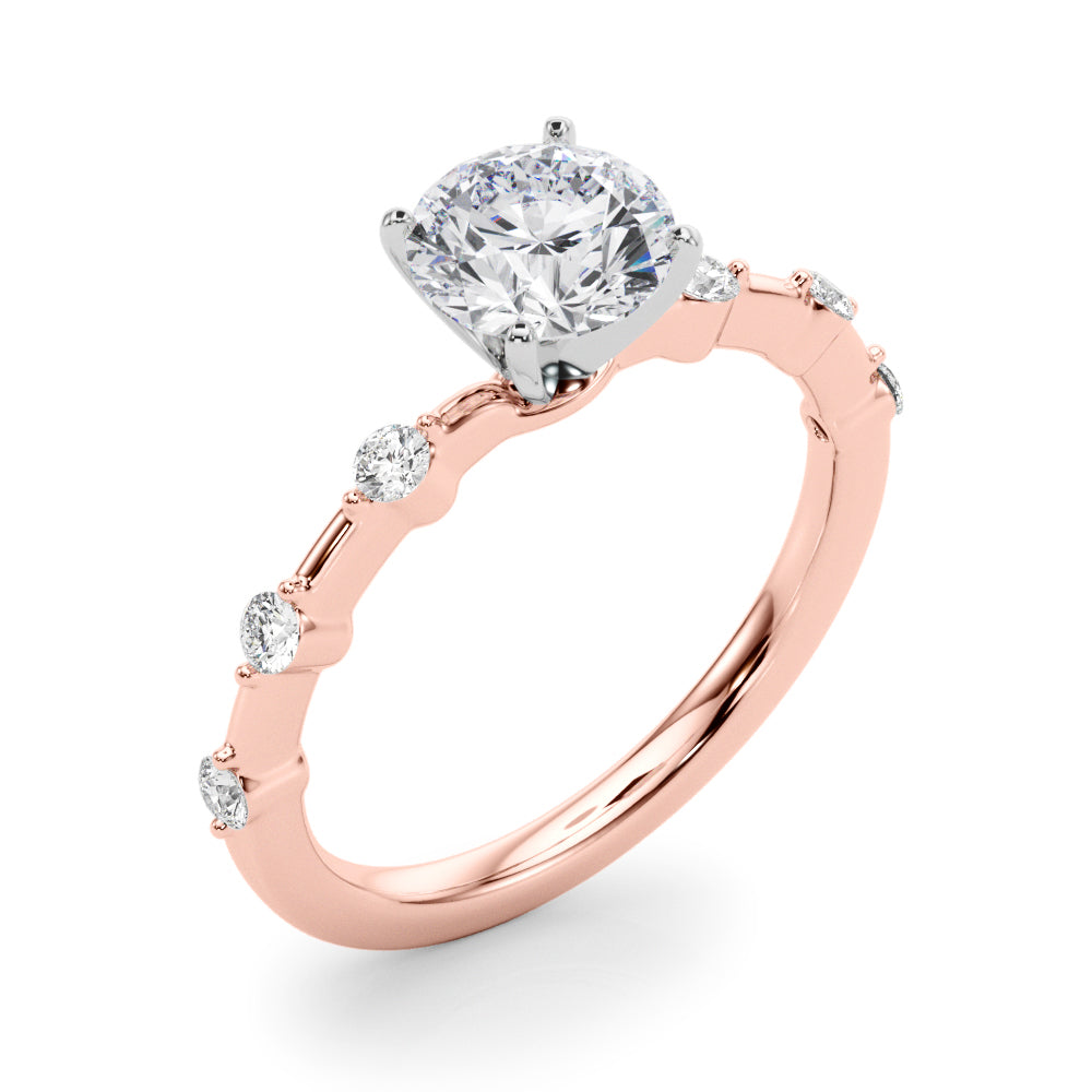 Elegant 14kt White Gold Semi-Mount Diamond Ring Setting - Style 