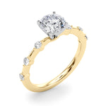 Elegant 14kt White Gold Semi-Mount Diamond Ring Setting - Style 