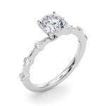 Elegant 14kt White Gold Semi-Mount Diamond Ring Setting - Style 