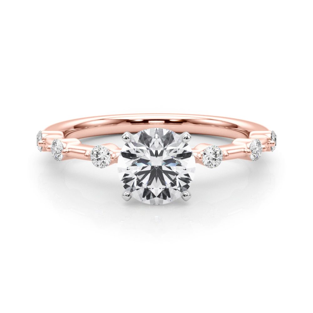 Elegant 14kt White Gold Semi-Mount Diamond Ring Setting - Style 