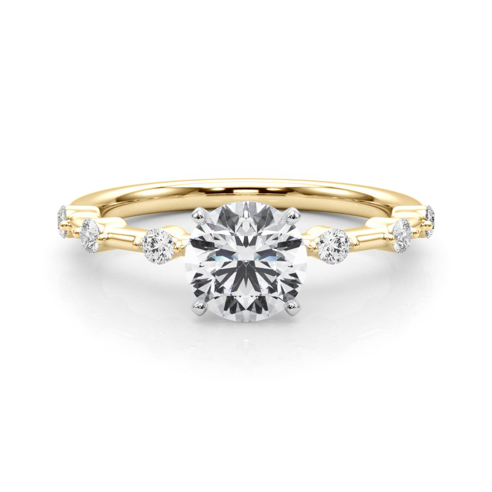 Elegant 14kt White Gold Semi-Mount Diamond Ring Setting - Style 