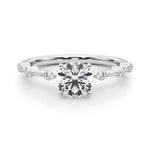 Elegant 14kt White Gold Semi-Mount Diamond Ring Setting - Style 