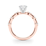 Elegant 14kt White Gold Semi-Mount Diamond Ring Setting - Style 