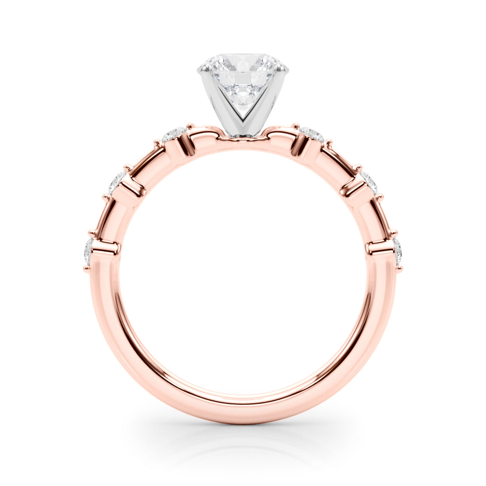 Elegant 14kt White Gold Semi-Mount Diamond Ring Setting - Style 