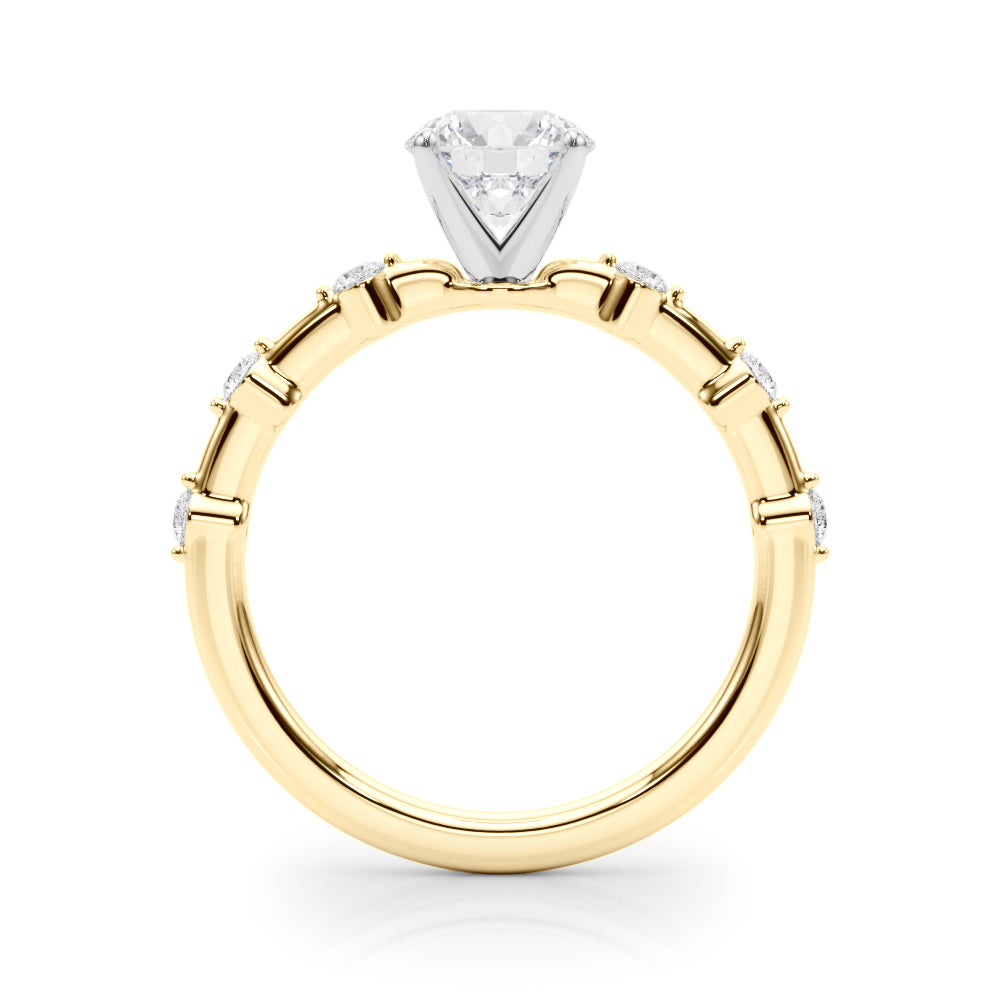 Elegant 14kt White Gold Semi-Mount Diamond Ring Setting - Style 