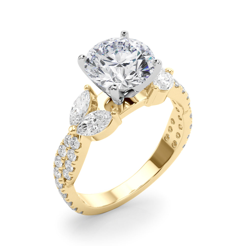 MQ & RD TWISTED ENGAGEMENT RING