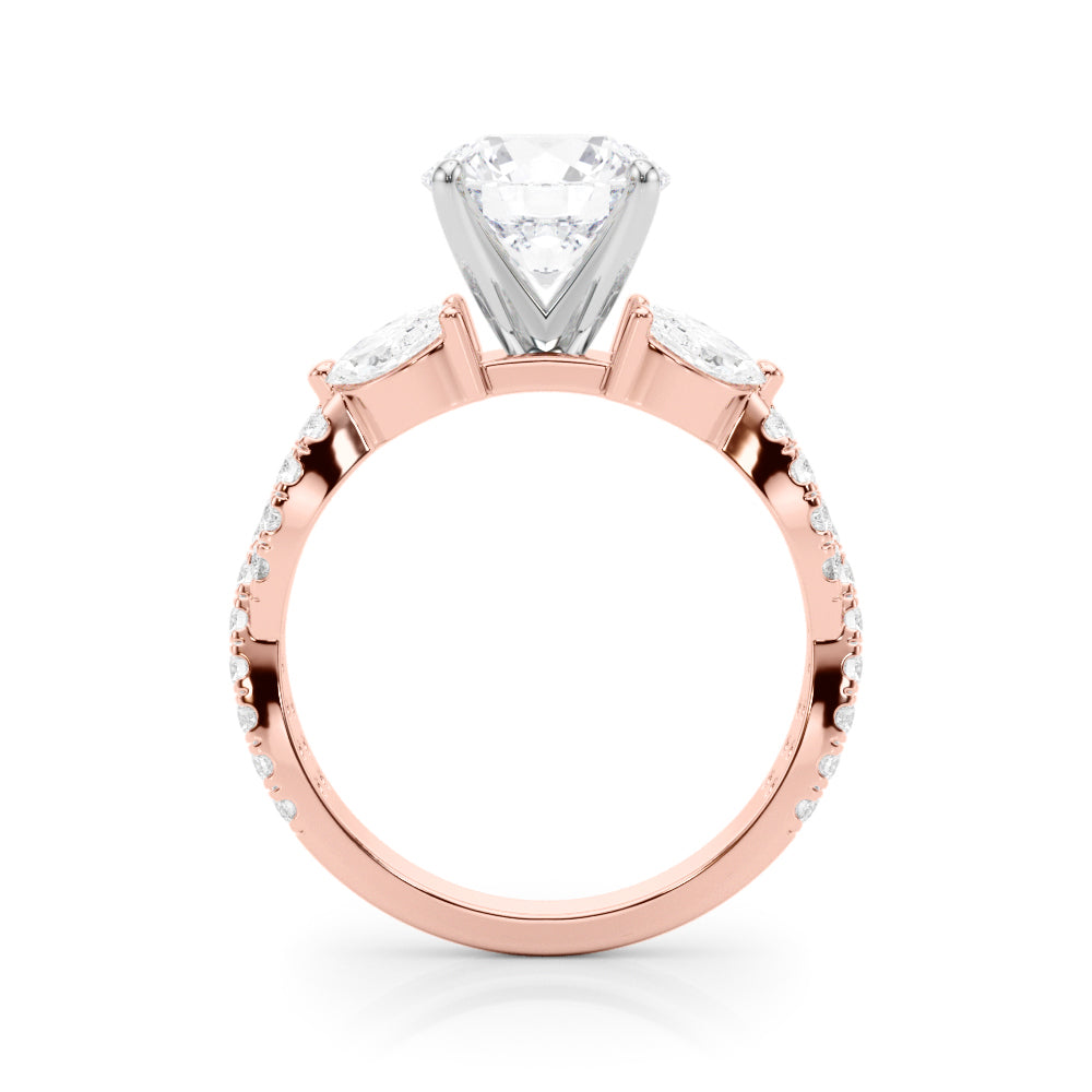 MQ & RD TWISTED ENGAGEMENT RING