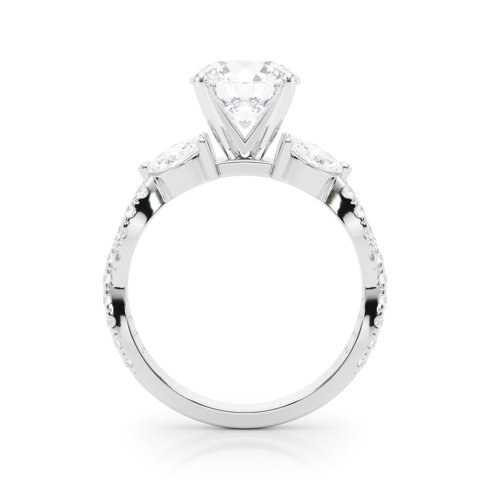 MQ & RD TWISTED ENGAGEMENT RING