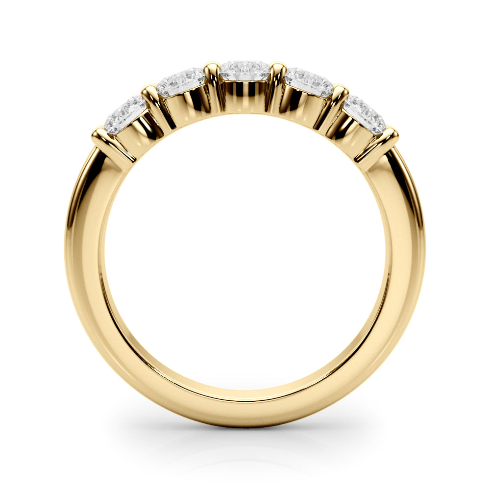 Stunning 14kt White Gold 5-Stone Shared Prong Diamond Band - 1/2 ct TW