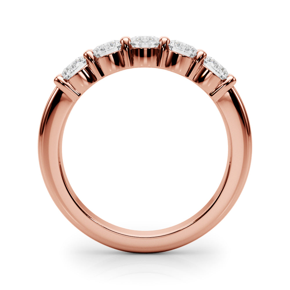 Stunning 14kt White Gold 5-Stone Shared Prong Diamond Band - 1/2 ct TW