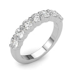 Elegant 7 Stone Shared Prong Princess Cut Diamond Wedding Band