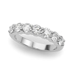 Elegant 7 Stone Shared Prong Princess Cut Diamond Wedding Band