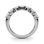 Elegant 7 Stone Shared Prong Princess Cut Diamond Wedding Band