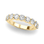 Elegant 9 Stone Shared Prong Diamond Band - 7/8 Carat Total Weight