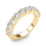 Elegant 9 Stone Shared Prong Diamond Band - 7/8 Carat Total Weight