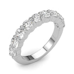 Elegant 9 Stone Shared Prong Diamond Band - 7/8 Carat Total Weight
