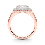 Exquisite 14kt Yellow Gold Oval Trellis Engagement Ring Setting - Semi-Mount with 3/8 ct tw Diamonds