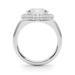 Exquisite 14kt Yellow Gold Oval Trellis Engagement Ring Setting - Semi-Mount with 3/8 ct tw Diamonds