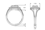 Exquisite 14kt Yellow Gold Oval Trellis Engagement Ring Setting - Semi-Mount with 3/8 ct tw Diamonds