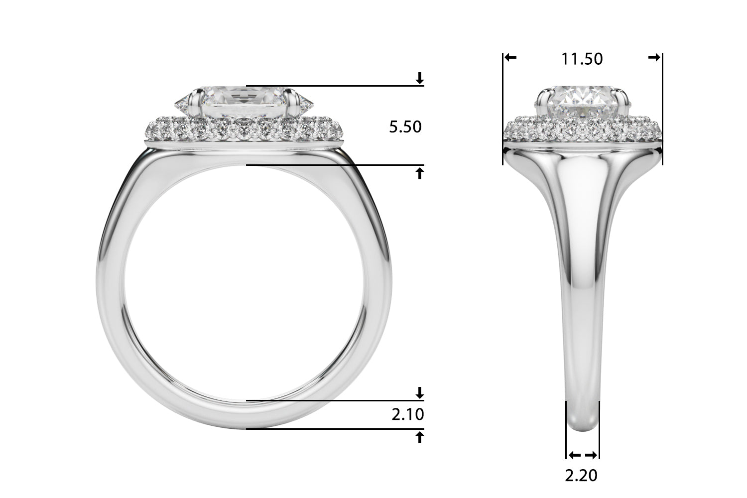 Exquisite 14kt Yellow Gold Oval Trellis Engagement Ring Setting - Semi-Mount with 3/8 ct tw Diamonds