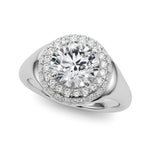 Elegant 1 CT Round Cut Trellis Engagement Ring Setting in 14k Yellow Gold