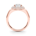 Elegant 1 CT Round Cut Trellis Engagement Ring Setting in 14k Yellow Gold
