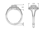 Elegant 1 CT Round Cut Trellis Engagement Ring Setting in 14k Yellow Gold