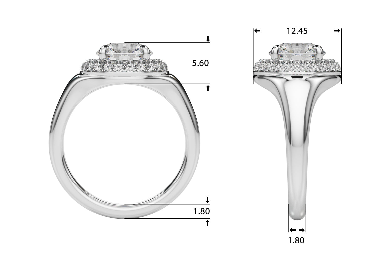 Elegant 1 CT Round Cut Trellis Engagement Ring Setting in 14k Yellow Gold