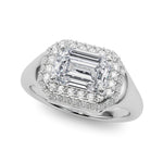 14kt Yellow Gold Emerald Cut Engagement Ring Setting - Trellis Style (6.5x5 MM Center)