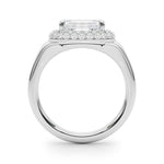 14kt Yellow Gold Emerald Cut Engagement Ring Setting - Trellis Style (6.5x5 MM Center)