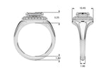 14kt Yellow Gold Emerald Cut Engagement Ring Setting - Trellis Style (6.5x5 MM Center)