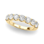 Elegant 7 Stone Shared Prong Diamond Band